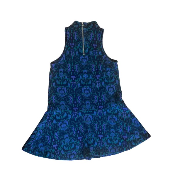 FREE PEOPLE Amelia Blue Combo Print Knit Mini Dress Size S - Picture 6 of 6